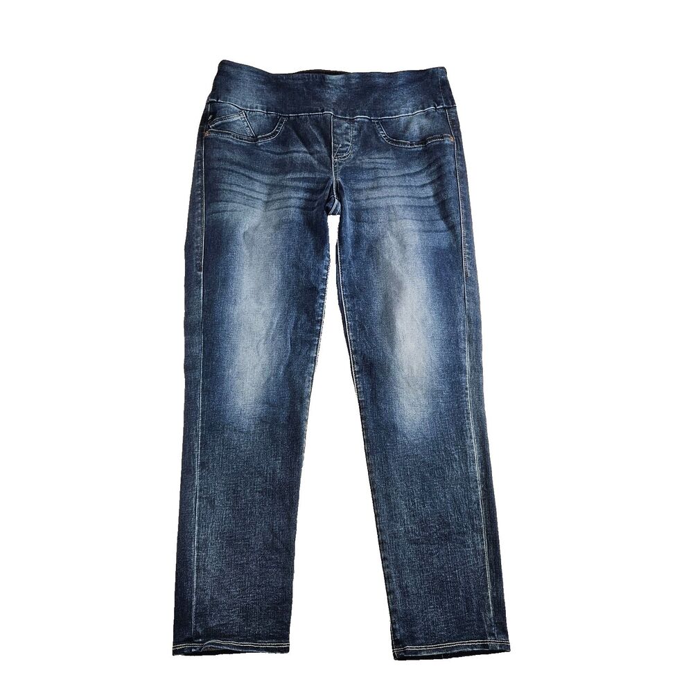 Rock & Republic Fever Crop Jeans Womens 8 Blue Pull On‎ Slim Stretch Denim
